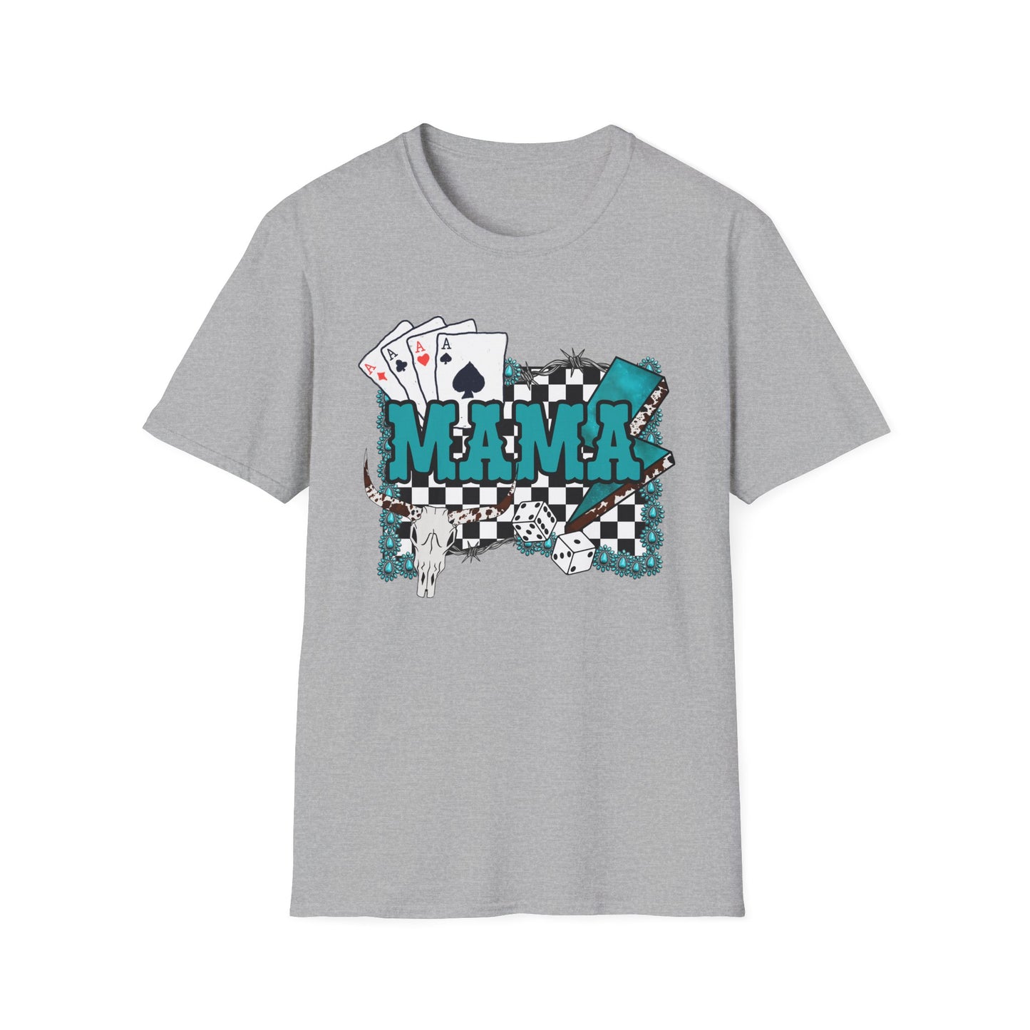MAMA POKER CHECKERBOARD TEE