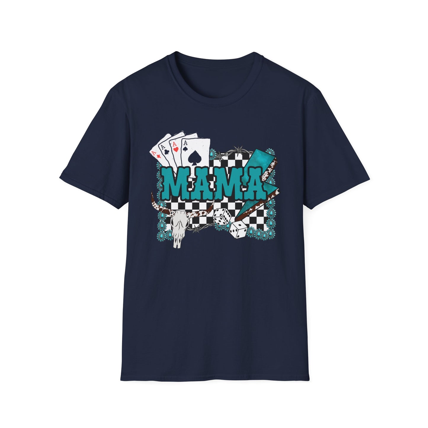 MAMA POKER CHECKERBOARD TEE