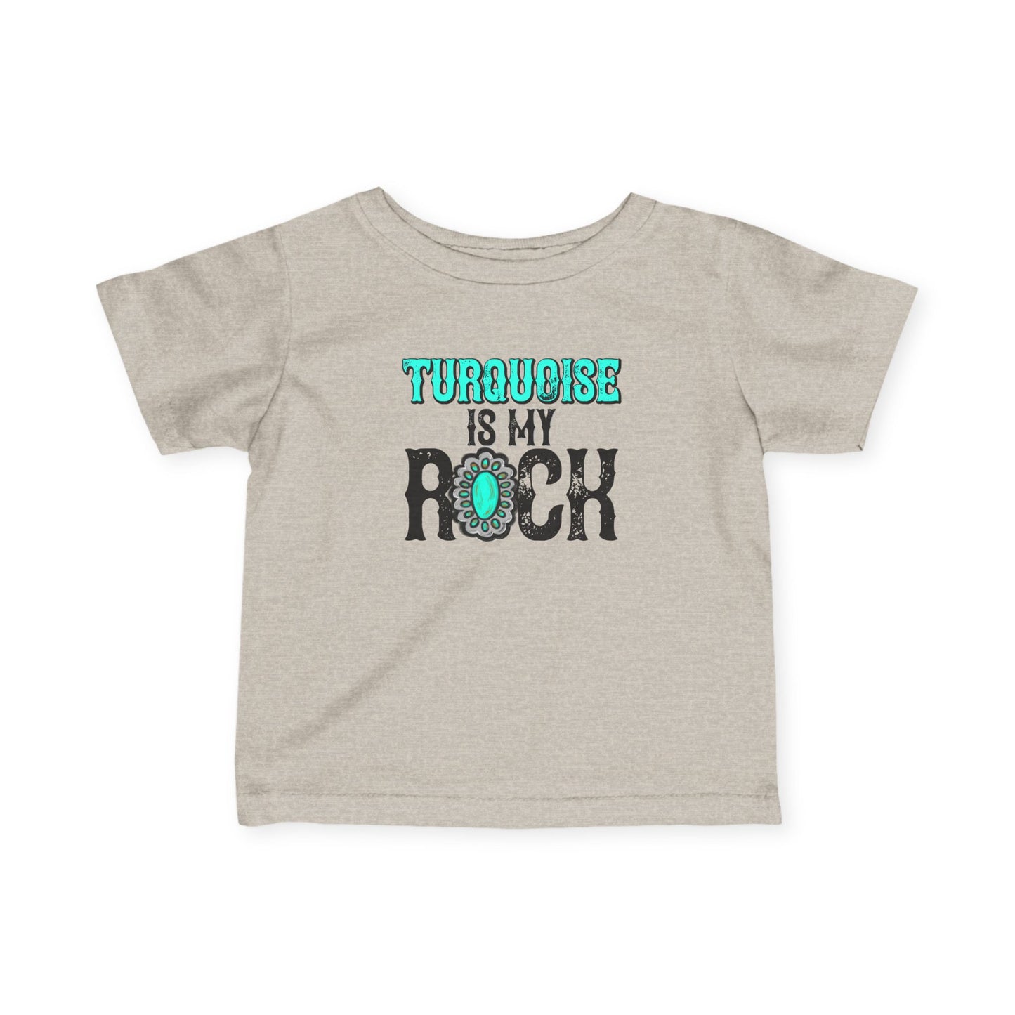 TURQUOISE IS MY ROCK BABY SHIRT