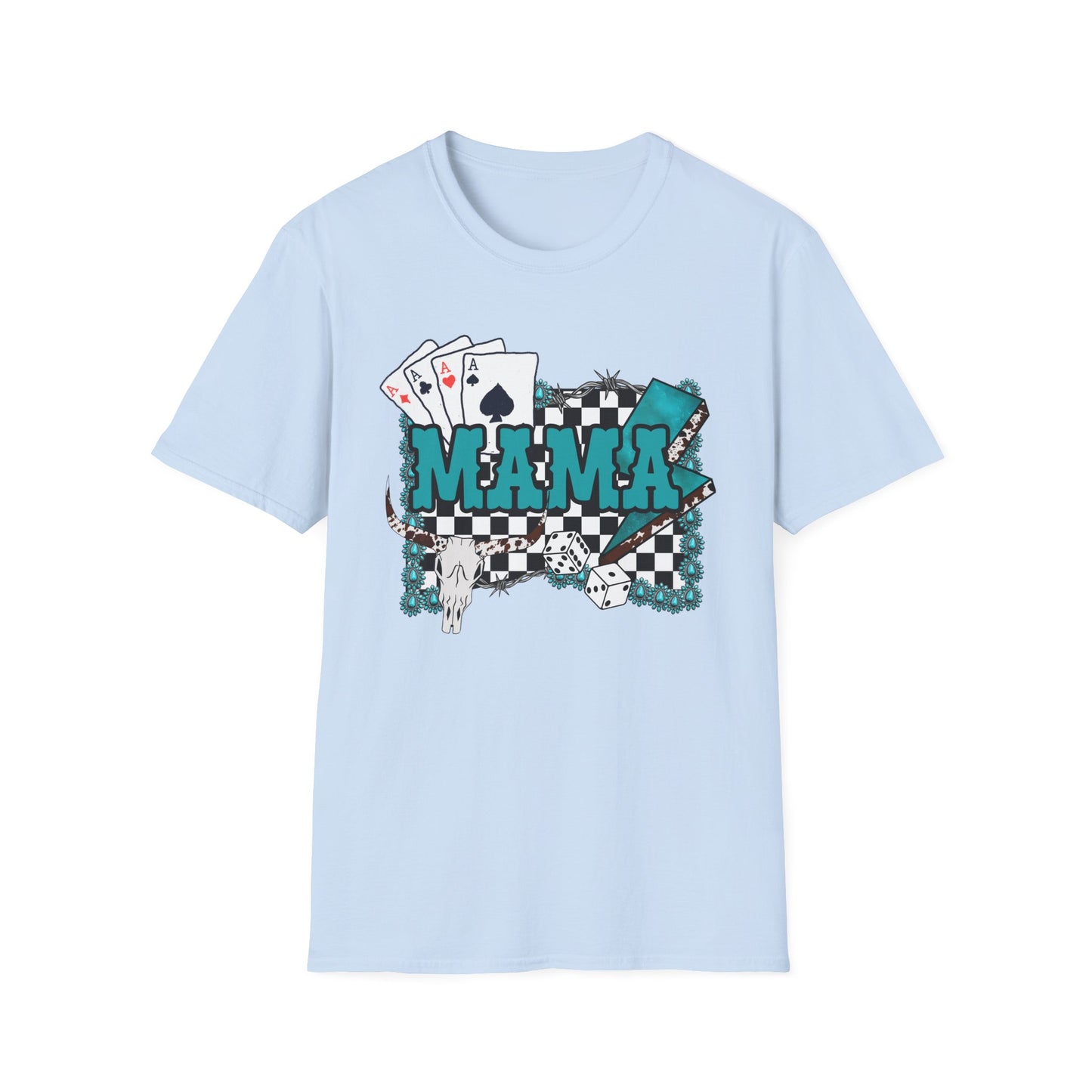 MAMA POKER CHECKERBOARD TEE