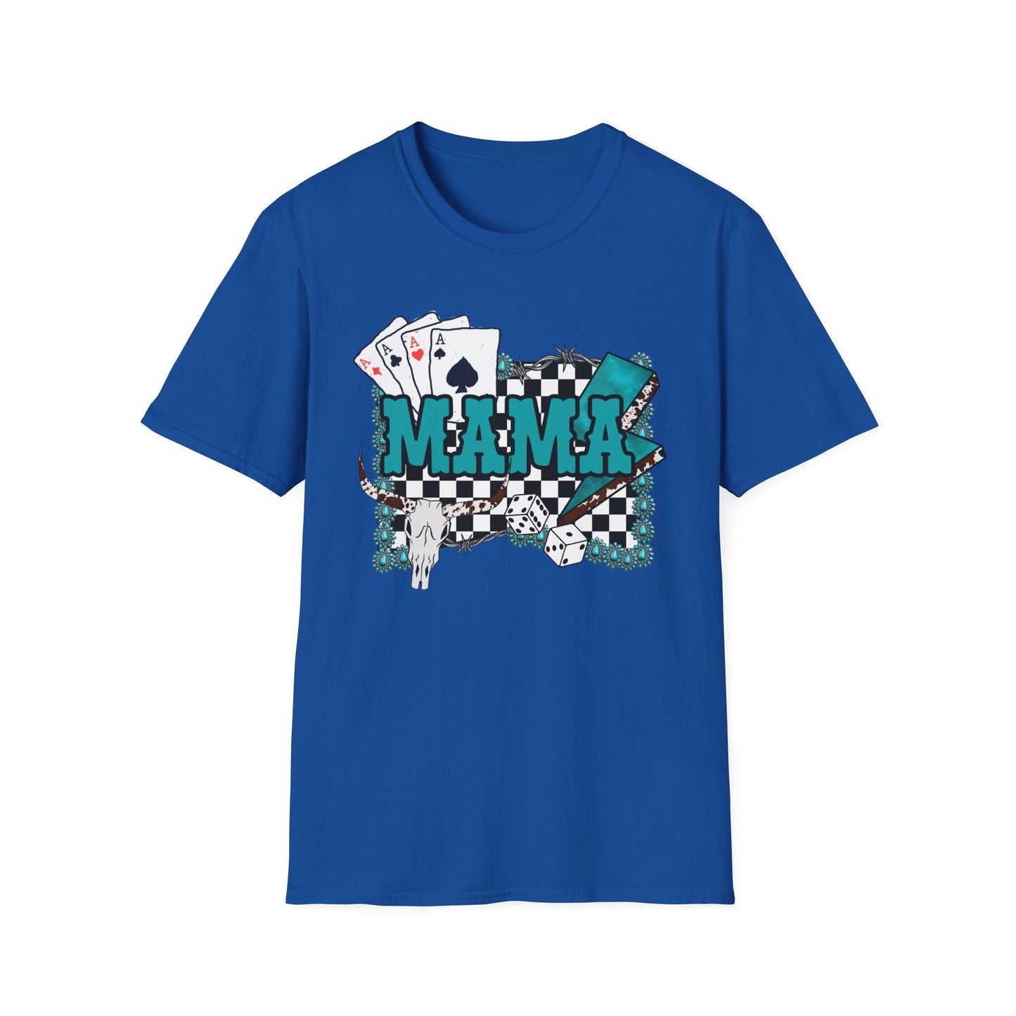 MAMA POKER CHECKERBOARD TEE