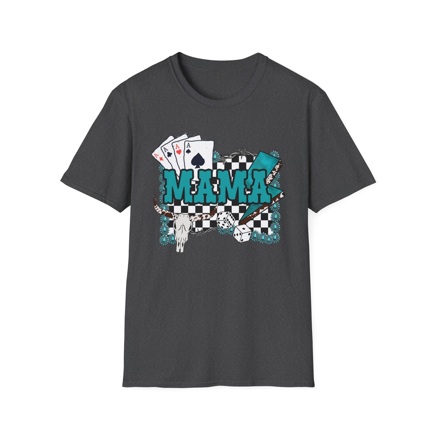 MAMA POKER CHECKERBOARD TEE