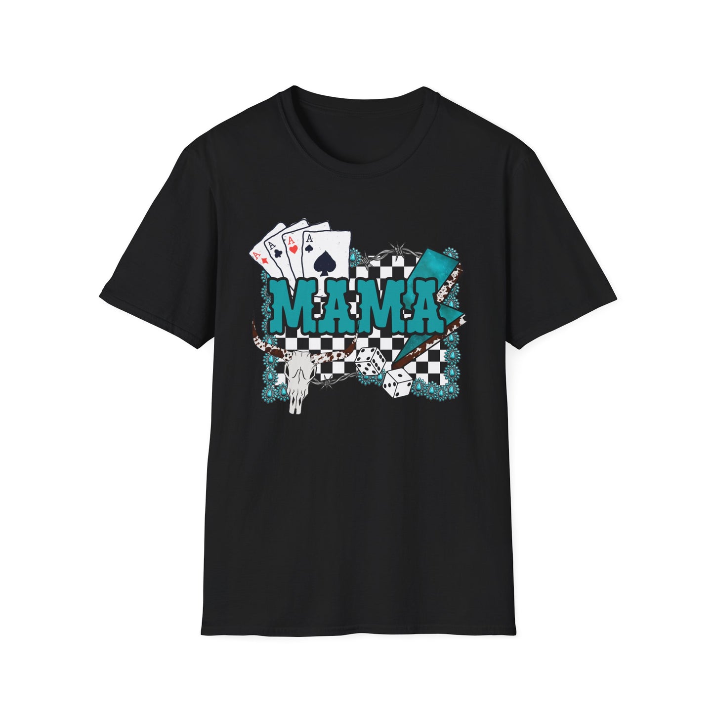 MAMA POKER CHECKERBOARD TEE