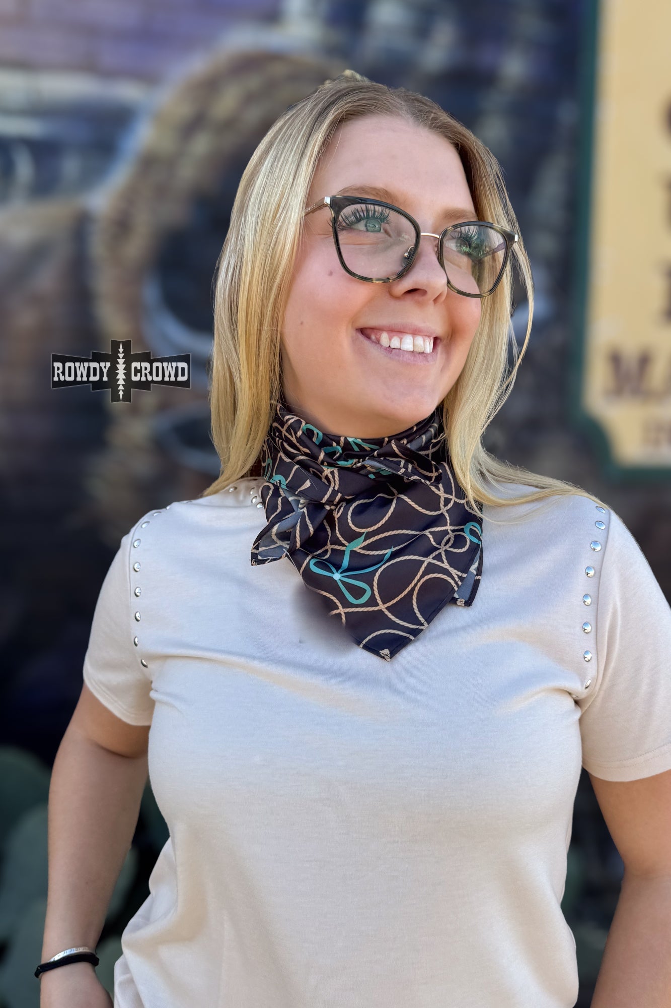 SMALL RHINESTONE COWGIRL WILD RAG