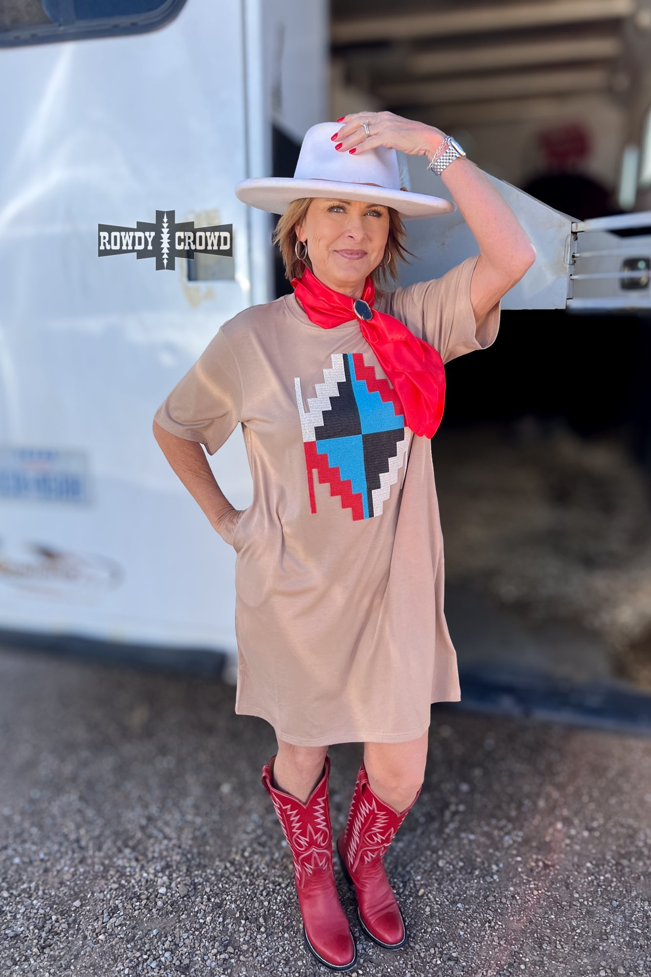 ALAMOSA AZTEC DRESS